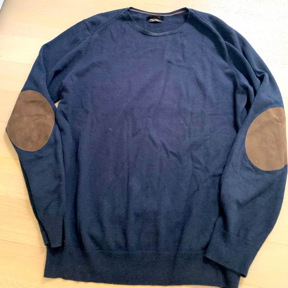 Massimo Dutti cashmere cotton navy sweater